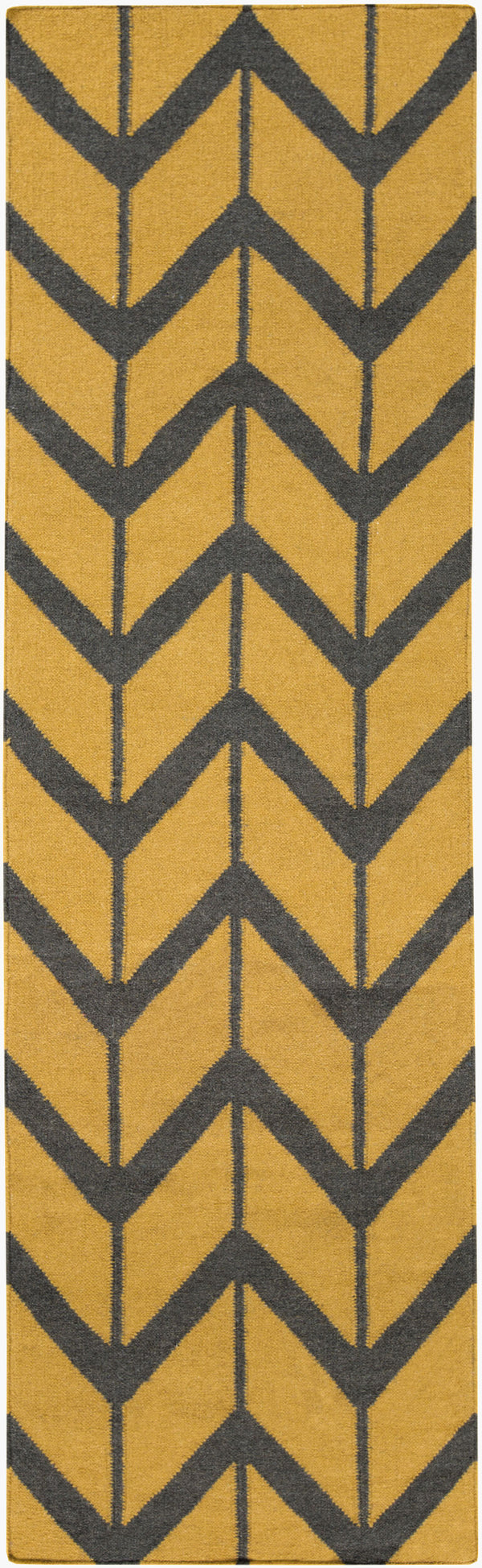 Surya Fallon Fal-1000 2' X 3' Handcrafted Wool Rug - Modern, Durable, No Pile Design For Timeless Decor Mustard Wool Fal1088-268