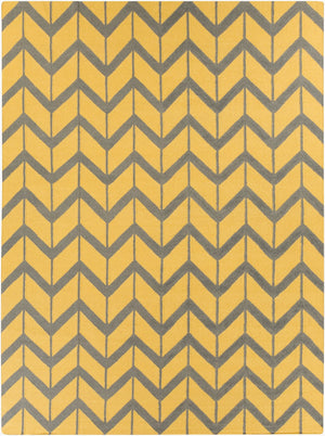 Surya Fallon Fal-1000 2' X 3' Handcrafted Wool Rug - Modern, Durable, No Pile Design For Timeless Decor Mustard Wool Fal1088-811