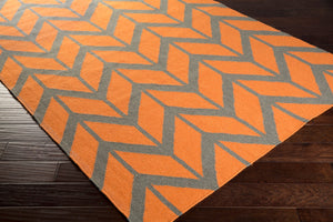 Surya Fallon Fal-1000 2' X 3' Handcrafted Wool Rug - Modern, Durable, No Pile Design For Timeless Decor Burnt Orange Wool Fal1089-811