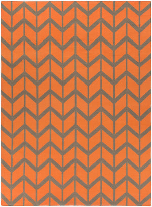 Surya Fallon Fal-1000 2' X 3' Handcrafted Wool Rug - Modern, Durable, No Pile Design For Timeless Decor Burnt Orange Wool Fal1089-811