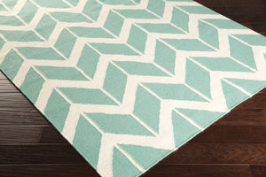 Surya Fallon Fal-1000 2' X 3' Handcrafted Wool Rug - Modern, Durable, No Pile Design For Timeless Decor Aqua Wool Fal1094-8rd
