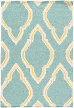 Surya Fallon Fal-1000 2' X 3' Handcrafted Wool Rug - Modern, Durable, No Pile Design For Timeless Decor Seafoam Wool Fal1097-23