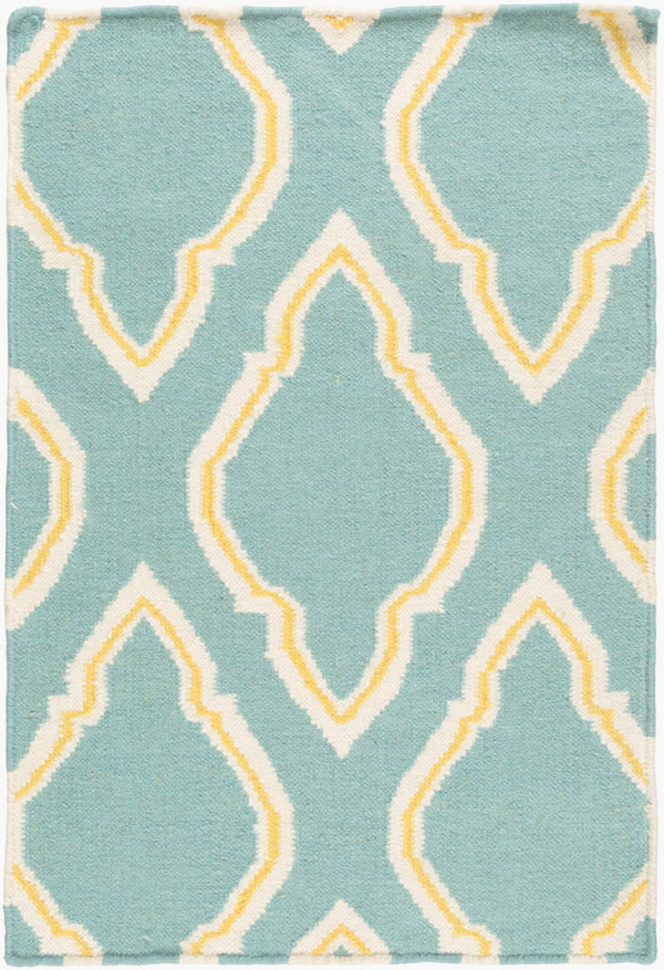Surya Fallon Fal-1000 2' X 3' Handcrafted Wool Rug - Modern, Durable, No Pile Design For Timeless Decor Seafoam Wool Fal1097-23