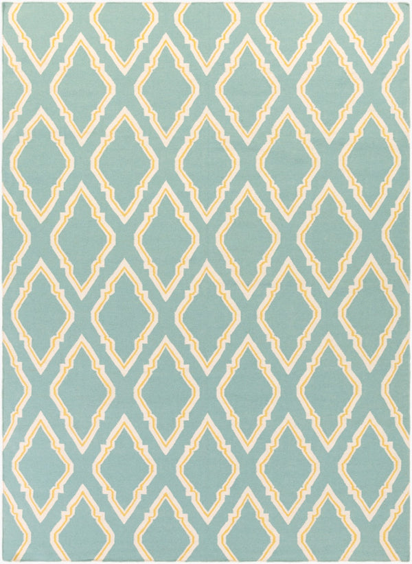 Surya Fallon Fal-1000 2' X 3' Handcrafted Wool Rug - Modern, Durable, No Pile Design For Timeless Decor Seafoam Wool Fal1097-811
