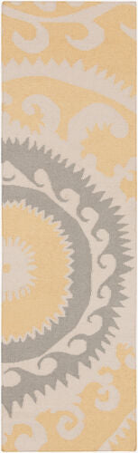 Surya Fallon Fal-1000 2' X 3' Handcrafted Wool Rug - Modern, Durable, No Pile Design For Timeless Decor Mustard Wool Fal1114-268