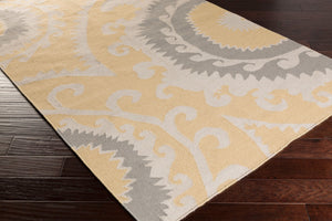 Surya Fallon Fal-1000 2' X 3' Handcrafted Wool Rug - Modern, Durable, No Pile Design For Timeless Decor Mustard Wool Fal1114-23