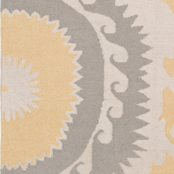 Surya Fallon Fal-1000 2' X 3' Handcrafted Wool Rug - Modern, Durable, No Pile Design For Timeless Decor Mustard Wool Fal1114-268