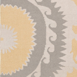 Surya Fallon Fal-1000 2' X 3' Handcrafted Wool Rug - Modern, Durable, No Pile Design For Timeless Decor Mustard Wool Fal1114-23