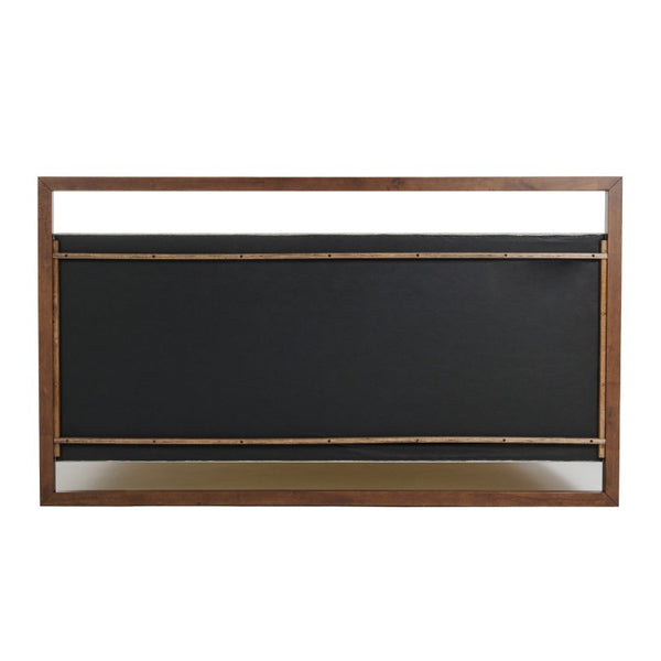 VIG Furniture California King Falcor Bed — Mid-Century Modern Walnut Veneer Frame With Button-Tufted Grey Upholstery, 440 Lb Capacity, 6" Clearance VGMABR-107-BED-CK