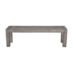 Fallon Solid Pine Dining Bench with Faux Metal Bolt Panels for Industrial Farmhouse Rooms