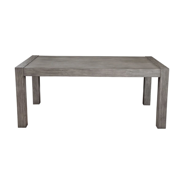 Fallon Solid Pine Dining Table with Industrial Faux Metal Accents for Loft Spaces