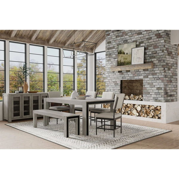 Fallon Rustic Pine Sideboard with Mesh Doors Wine Storage and Industrial Bolt Detail