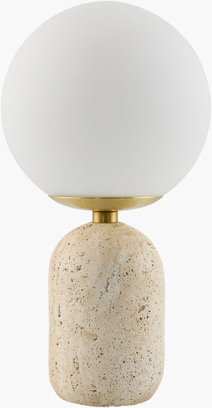 Livabliss Fana Arts and Crafts Iron Base Table Lamp with Glass Shade for Warm Ambient Glow FAN-001
