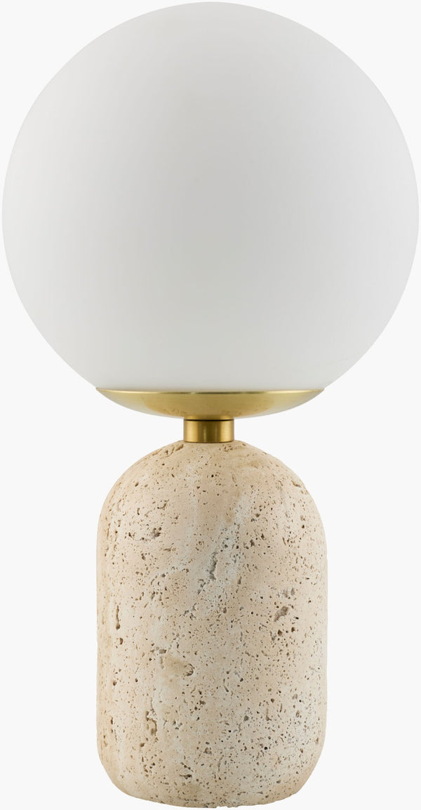Livabliss Fana Arts and Crafts Iron Base Table Lamp with Glass Shade for Warm Ambient Glow FAN-001