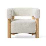 VIG Furniture Modrest Fang - Modern White Fabric & Wood Accent Chair VGEUMC-7114LC-AW-WHT