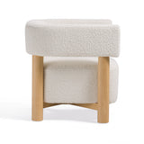 VIG Furniture Modrest Fang - Modern White Fabric & Wood Accent Chair VGEUMC-7114LC-AW-WHT