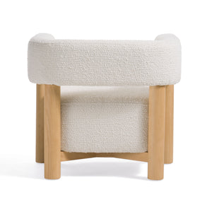 VIG Furniture Modrest Fang - Modern White Fabric & Wood Accent Chair VGEUMC-7114LC-AW-WHT