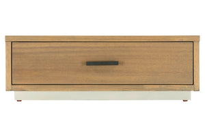 VIG Furniture Eastern King Nova Domus Fantasia - Modern Walnut & Grey Upholstered Bed With Two Felt-Lined Nightstands VGWDHL-W01-01-BED-2NS-LTWLT-EK