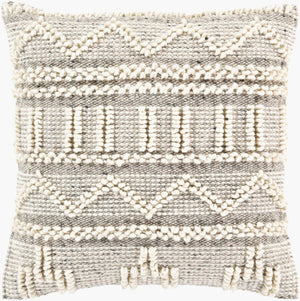 Livabliss Faroe Wool Cotton Woven Accent Pillow Cover Artisan Cottage Style for Sofa or Chair FAO002-1818D