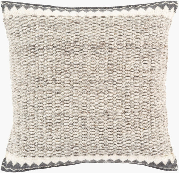 Livabliss Faroe Handcrafted Wool Cotton Blend Throw Pillow for Farmhouse and Cottage Sofas FAO003-2222P