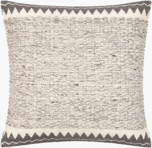 Livabliss Faroe Handcrafted Wool Cotton Blend Square Pillow for Farmhouse and Cottage Interiors FAO003-2020D