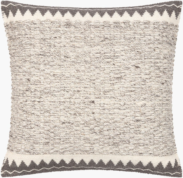 Livabliss Faroe Handcrafted Wool Cotton Blend Square Pillow for Farmhouse and Cottage Interiors FAO003-2020D