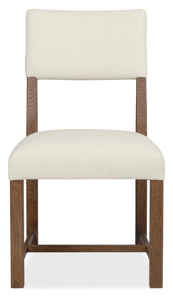 Hooker Furniture Driftwood Driftwood Upholstered Side Chair With Worn Saddle Finish, Open-Back Comfort For Dining Rooms 6820-75410-85