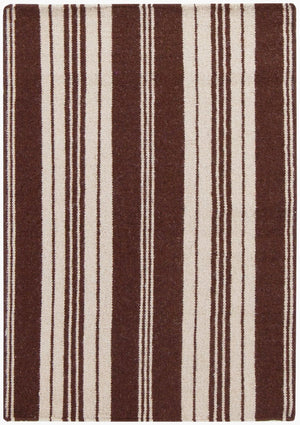 Surya Farmhouse Stripes 2' X 3' Handmade Rug - Durable Wool Construction For Modern Decor Charm In India Beige Wool Far7004-23