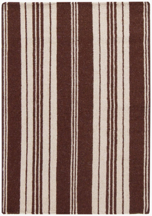Surya Farmhouse Stripes 2' X 3' Handmade Rug - Durable Wool Construction For Modern Decor Charm In India Beige Wool Far7004-23