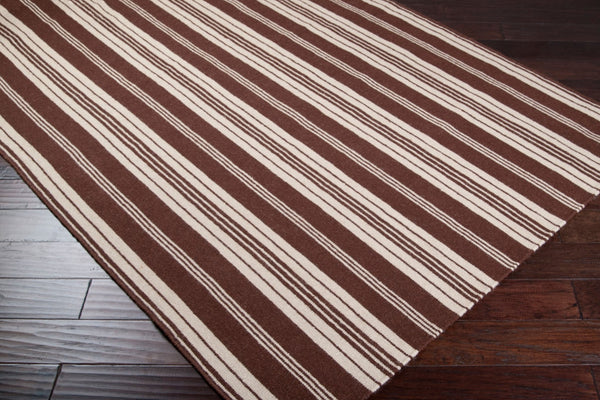 Surya Farmhouse Stripes Handwoven Wool Flatweave Rug for Casual and Transitional Interiors FAR7004-3656