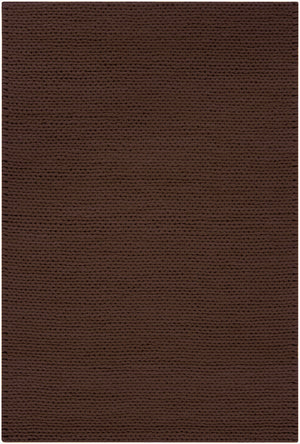 Surya Fargo 5' X 8' Handmade Wool Rug - Modern Decor, Durable Construction, Natural Charm, Spot Clean Only Dark Brown Wool Fargo103-810