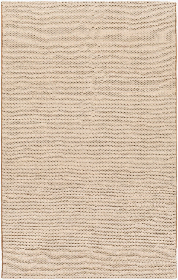 Surya Fargo 5' X 8' Handmade Wool Rug - Modern Decor, Durable Construction, Natural Charm, Spot Clean Only Light Beige Wool Fargo105-58