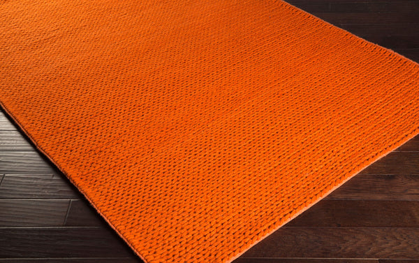 Surya Fargo 5' X 8' Handmade Wool Rug - Modern Decor, Durable Construction, Natural Charm, Spot Clean Only Burnt Orange Wool Fargo109-23