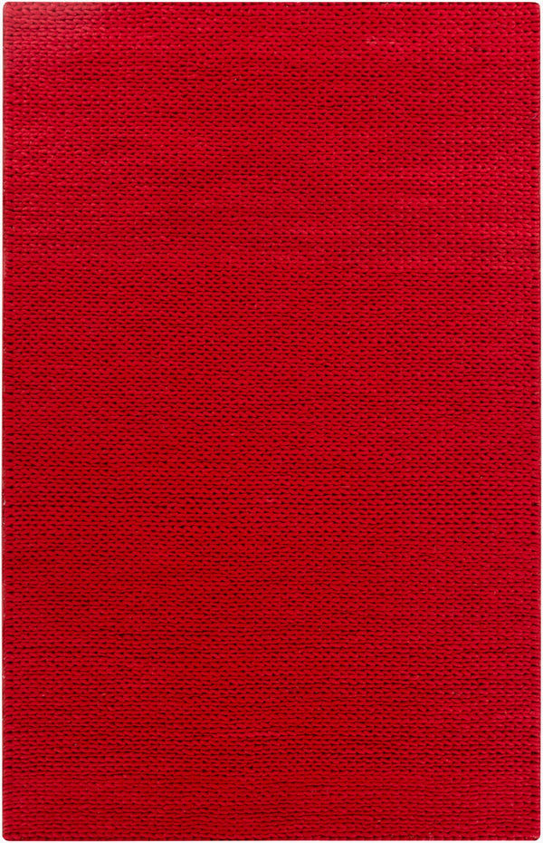 Surya Fargo 5' X 8' Handmade Wool Rug - Modern Decor, Durable Construction, Natural Charm, Spot Clean Only Red Wool Fargo117-810