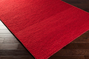 Surya Fargo 5' X 8' Handmade Wool Rug - Modern Decor, Durable Construction, Natural Charm, Spot Clean Only Red Wool Fargo117-810