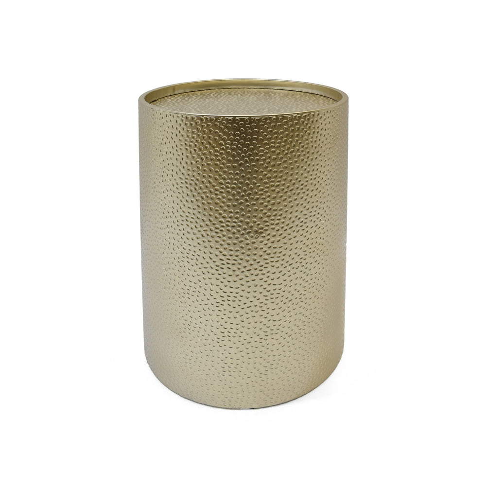 English Elm Christopher Knight Home® - METAL Round Hammered Accent Side Table with Textured Iron Frame, Modern Industrial Chic Decor Gold 65502.00GLD
