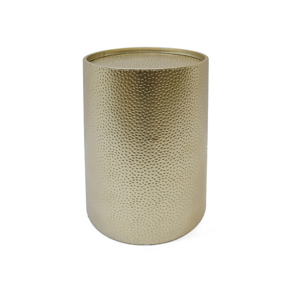 English Elm Christopher Knight Home® - METAL Round Hammered Accent Side Table with Textured Iron Frame, Modern Industrial Chic Decor Gold 65502.00GLD