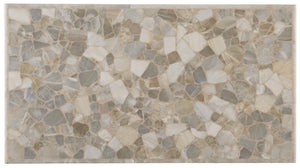 Hooker Furniture Melange Pewter-Base Rectangle Cocktail Table With Tumbled White Onyx Top — Sculptural Modern Centerpiece 638-50393-MULTI