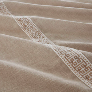 English Elm 9-piece King Bedding Set Velvet Slub Fabric Embroidered Comforter with Euro Shams Taupe B035P482954