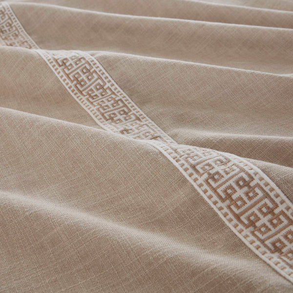 English Elm 9-piece King Bedding Set Velvet Slub Fabric Embroidered Comforter with Euro Shams Taupe B035P482954