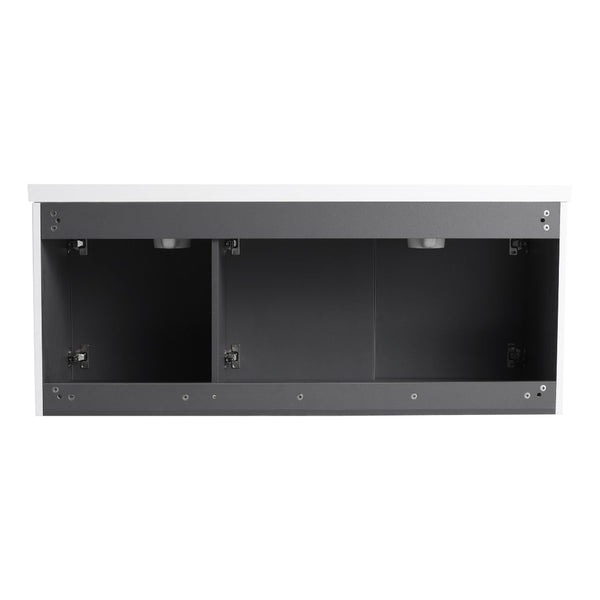 English Elm 48" Modern Wall-Mounted Bathroom Vanity With Resin Double Sink & Soft-Close Doors For Stylish Storage P2 W999S00352-GIGA