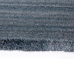 Sunpan Lindau Hand-Woven Rug - Sustainable Teal Beauty Crafted from Recycled PET Yarn by Skilled Artisans 9' X 12'