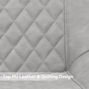 English Elm Modern Dining Chairs Set Of 2 - Ergonomic Pu Leather With Metal Legs, Stylish & Durable For Dining T3950P394500