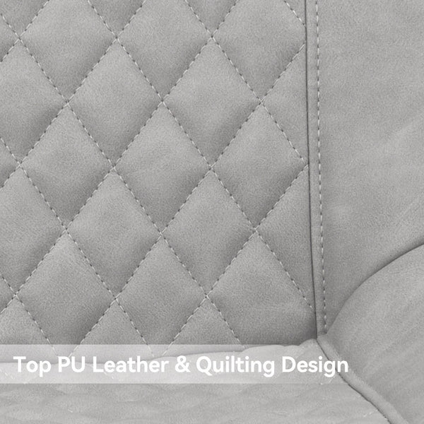 English Elm Modern Dining Chairs Set Of 2 - Ergonomic Pu Leather With Metal Legs, Stylish & Durable For Dining T3950P394500