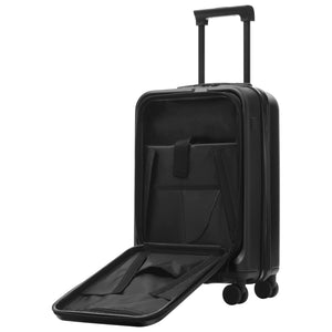 English Elm Luggage 5 Piece Hardside Abs Set with Front Access Carry on and Tsa Spinner Wheels Black N732P391544B