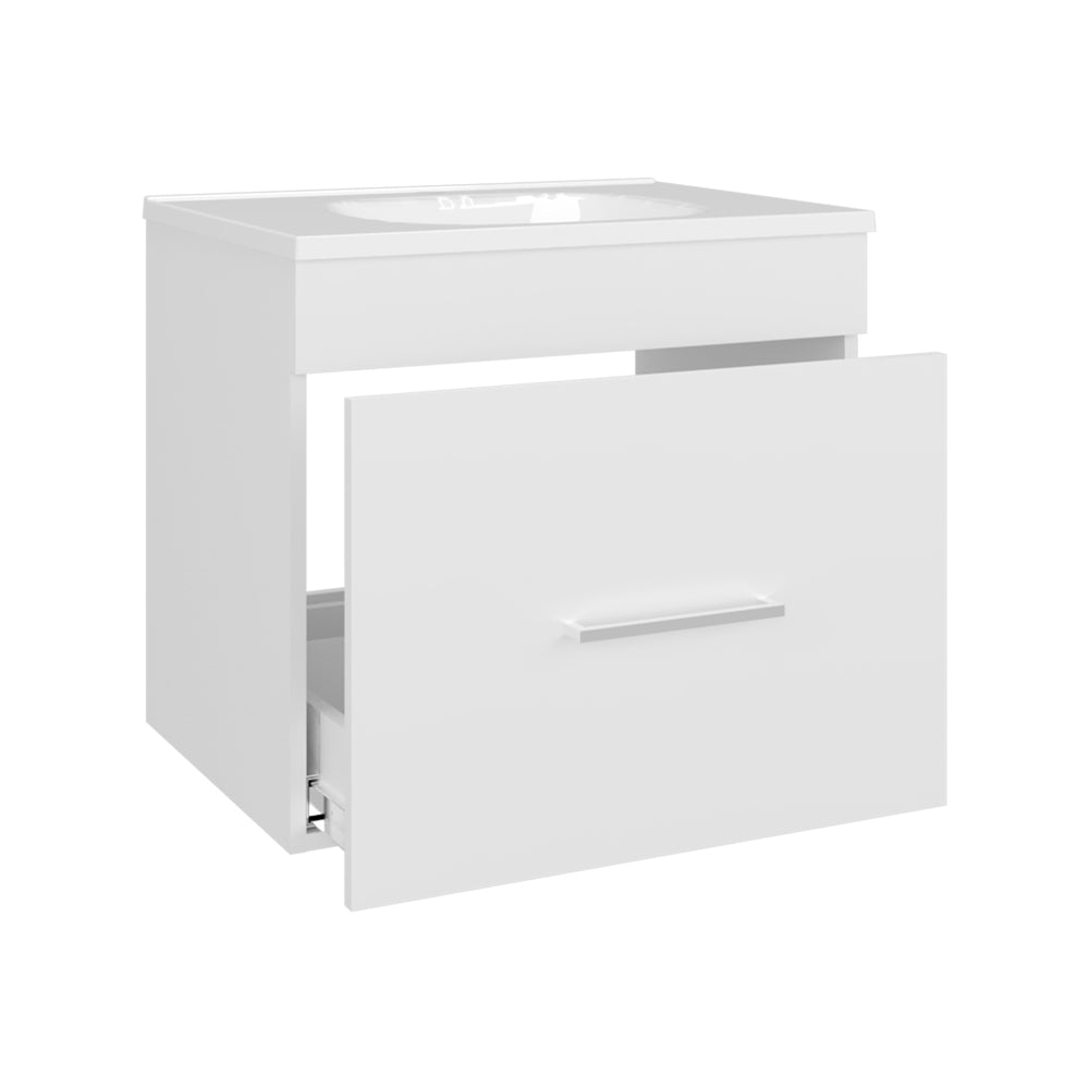 English Elm Colville Floating Wall Mount Vanity Cabinet Matte Finish Modern Bathroom Storage White B092P439917