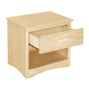 English Elm Contemporary Pine Wood Nightstand Open Shelf Drawer Bedside Table for Modern Bedrooms B011P473065