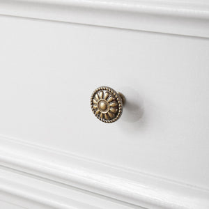 English Elm Modern 5 Drawers Dresser with Smooth Glide Drawers, Stylish Metal Handles & Unique Stable Feet Organizer for Bedroom and Living Room Storage (45.87"L x 20.08"W x 11.03"H) White W2275P149803