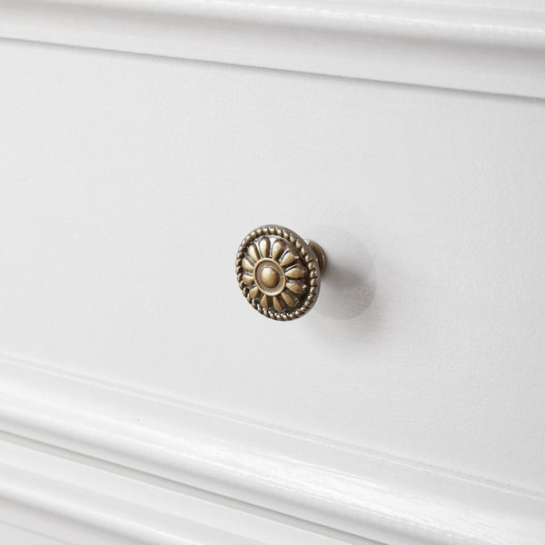 English Elm Modern 5 Drawers Dresser with Smooth Glide Drawers, Stylish Metal Handles & Unique Stable Feet Organizer for Bedroom and Living Room Storage (45.87"L x 20.08"W x 11.03"H) White W2275P149803