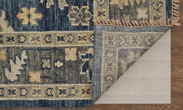 Feizy Rugs Fillmore Hand-knotted Wool Rug - Traditional Floral Patterns With Rich Colors For Timeless Elegance Blue,Gray Wool Fil6954fblugrye10